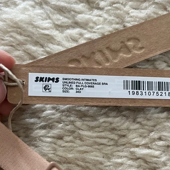 Skims Clay Underwire Full Coverage Bra, NEW 34D - Picture 6 of 8